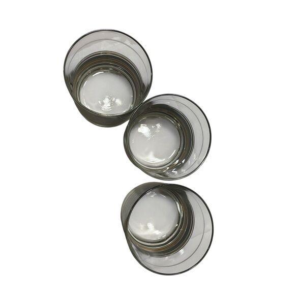 Set Culver Gold Black Stripe Glassware Glasses Vtg Mid Century MCM Highball USA - Picture 9 of 12